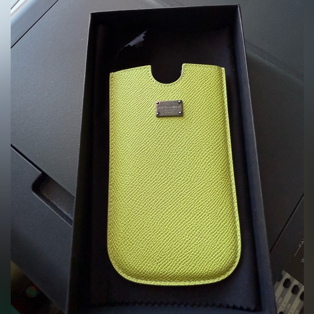 NWT Dolce & Gabbana Light Green Cell Phone Case Unique & Stylish